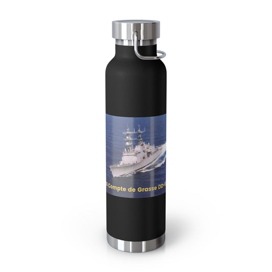 USS Compte de Grasse DD-974 Navy POD Smileandlaughtees Copper Vacuum Insulated Bottle, 22oz