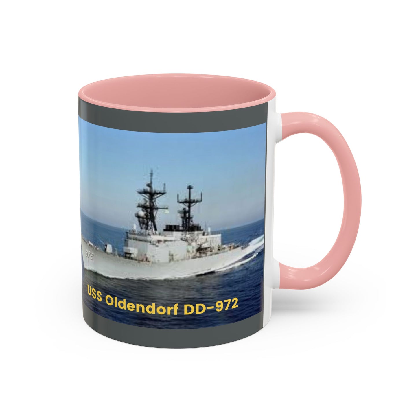 USS Oldendorf DD-972 Navy POD Smileandlaughtees Accent Coffee Mug (11, 15oz)