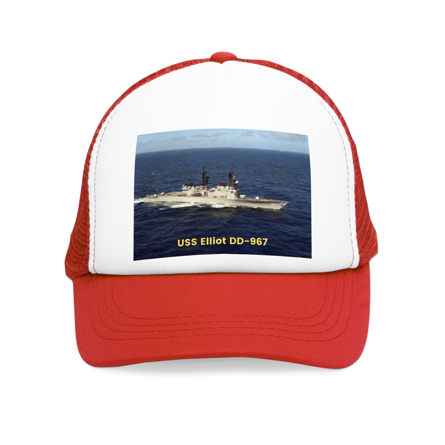 USS Elliot DD-967 Navy POD Smileandlaughtees Mesh Cap