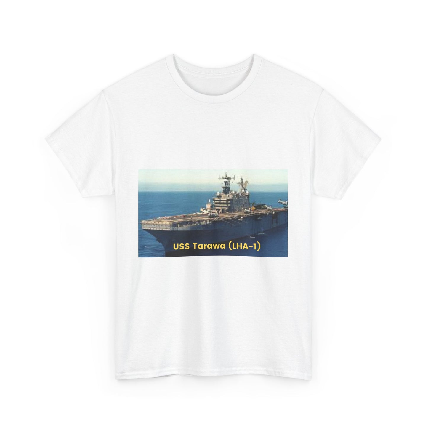 USS Tarawa (LHA-1) Navy POD Smileandlaughtees Unisex Heavy Cotton Tee T-Shirt