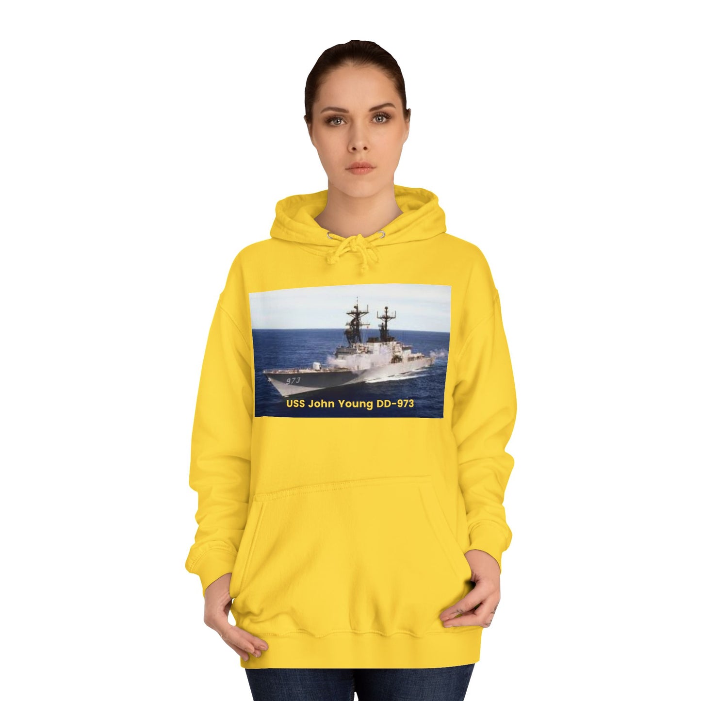 USS John Young DD-973 Navy POD Smileandlaughtees Unisex College Hoodie