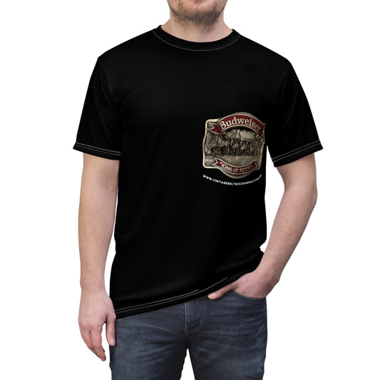 Budweiser Belt Buckle POD Unisex Cut & Sew Tee (AOP) T-Shirt