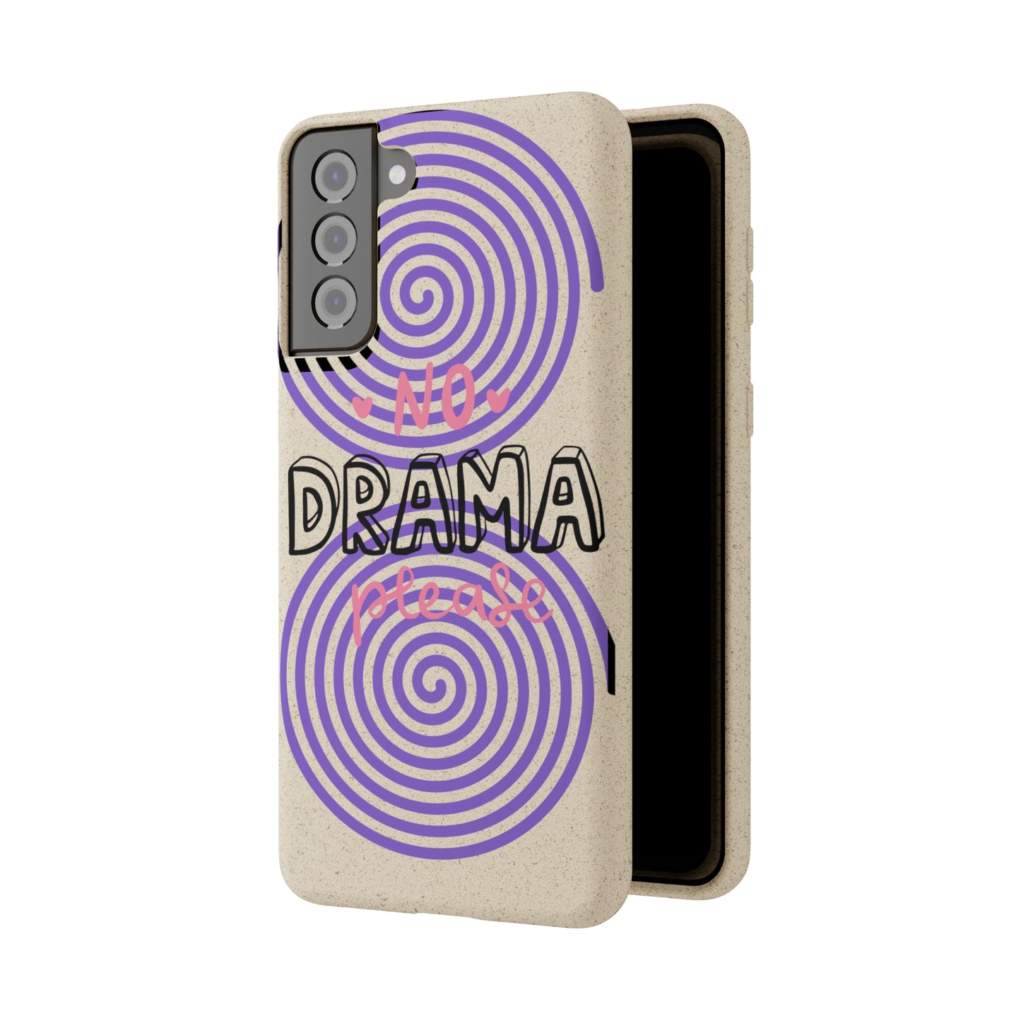 No Drama Please SmileandLaughTees Biodegradable Phone Case