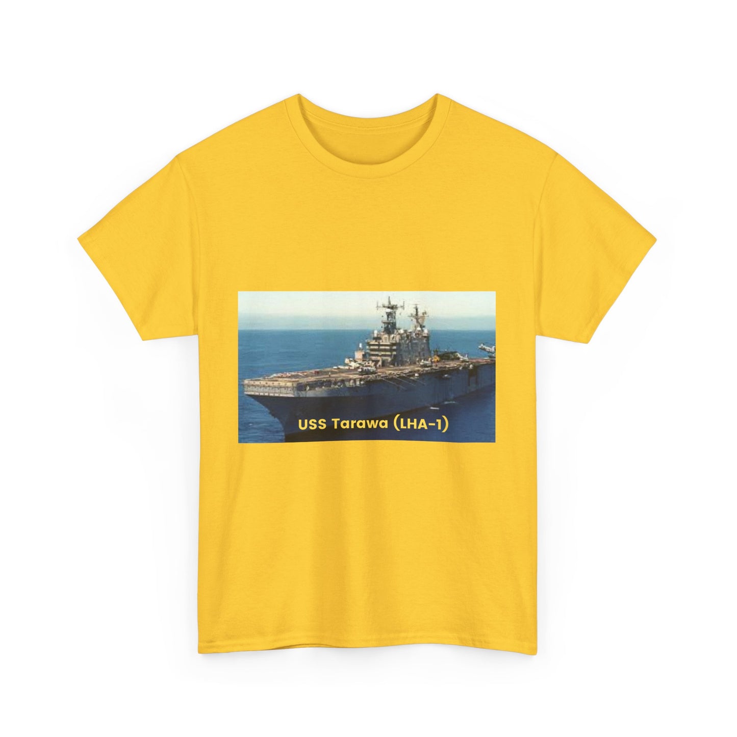 USS Tarawa (LHA-1) Navy POD Smileandlaughtees Unisex Heavy Cotton Tee T-Shirt