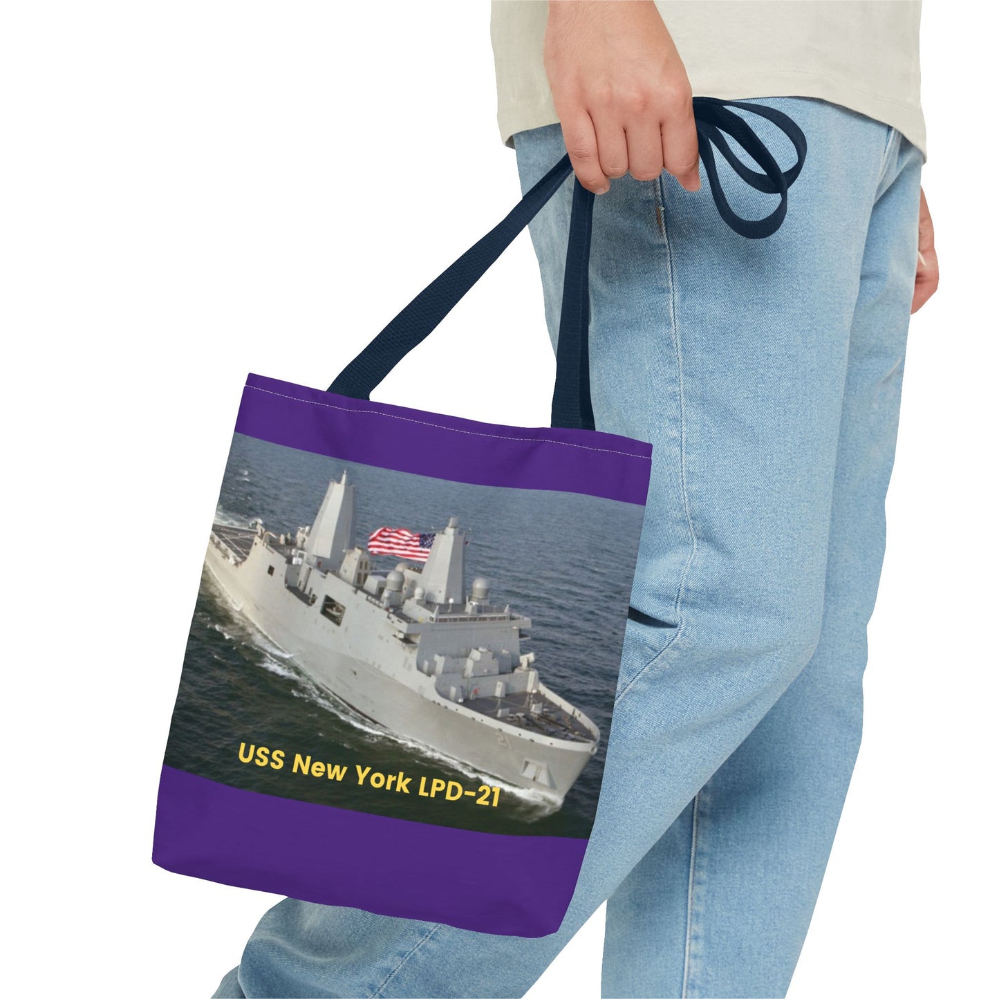 USS Spruance DD-963 Navy POD Smileandlaughtees Tote Bag (AOP)