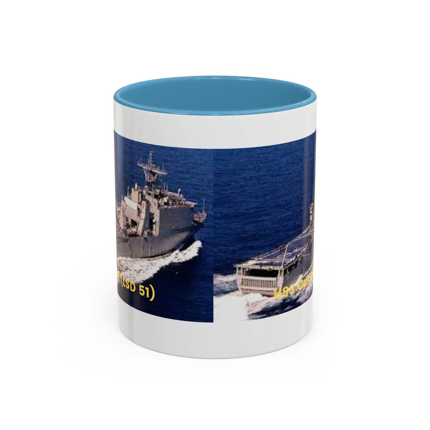 USS Oak Hill (LSD 51) Navy POD Smileandlaughtees Accent Coffee Mug (11, 15oz)