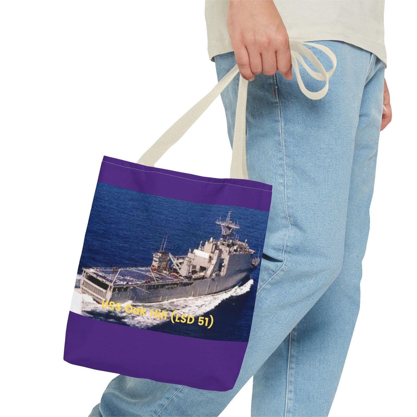 USS Oak Hill (LSD 51) Navy POD Smileandlaughtees Tote Bag (AOP)