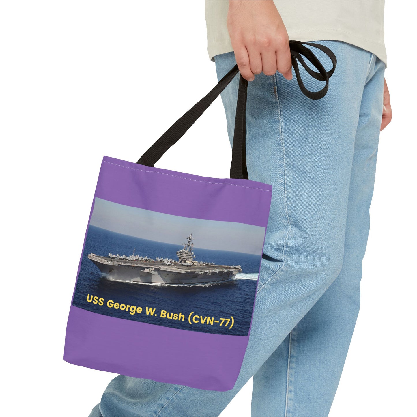 USS George W. Bush (CVN-77) Navy POD SmileandlaughteesTote Bag (AOP)