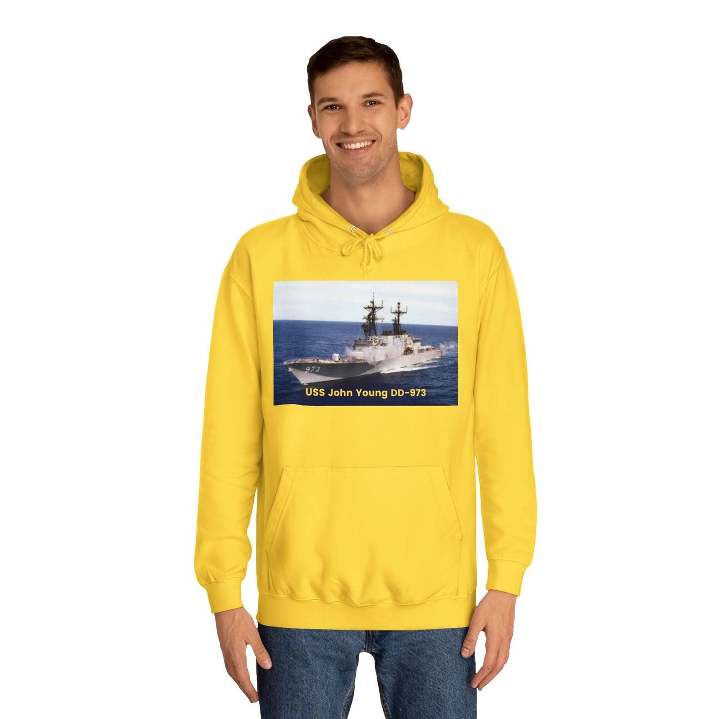 USS John Young DD-973 Navy POD Smileandlaughtees Unisex College Hoodie