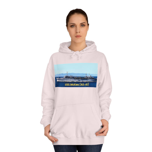 USS McKee (AS-41) Navy POD Smileandlaughtees Unisex College Hoodie