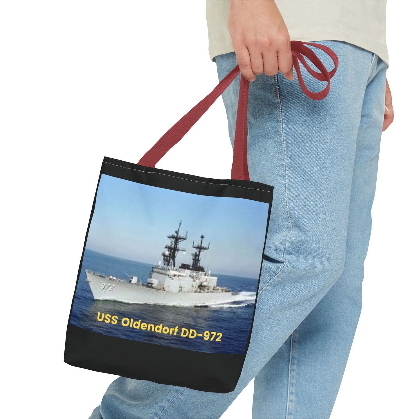 USS John Young DD-973 Navy POD Smileandlaughtees Tote Bag (AOP)