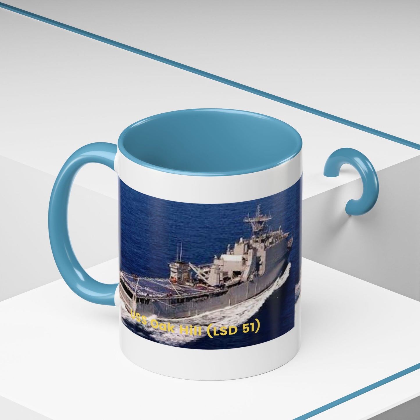 USS Oak Hill (LSD 51) Navy POD Smileandlaughtees Accent Coffee Mug (11, 15oz)