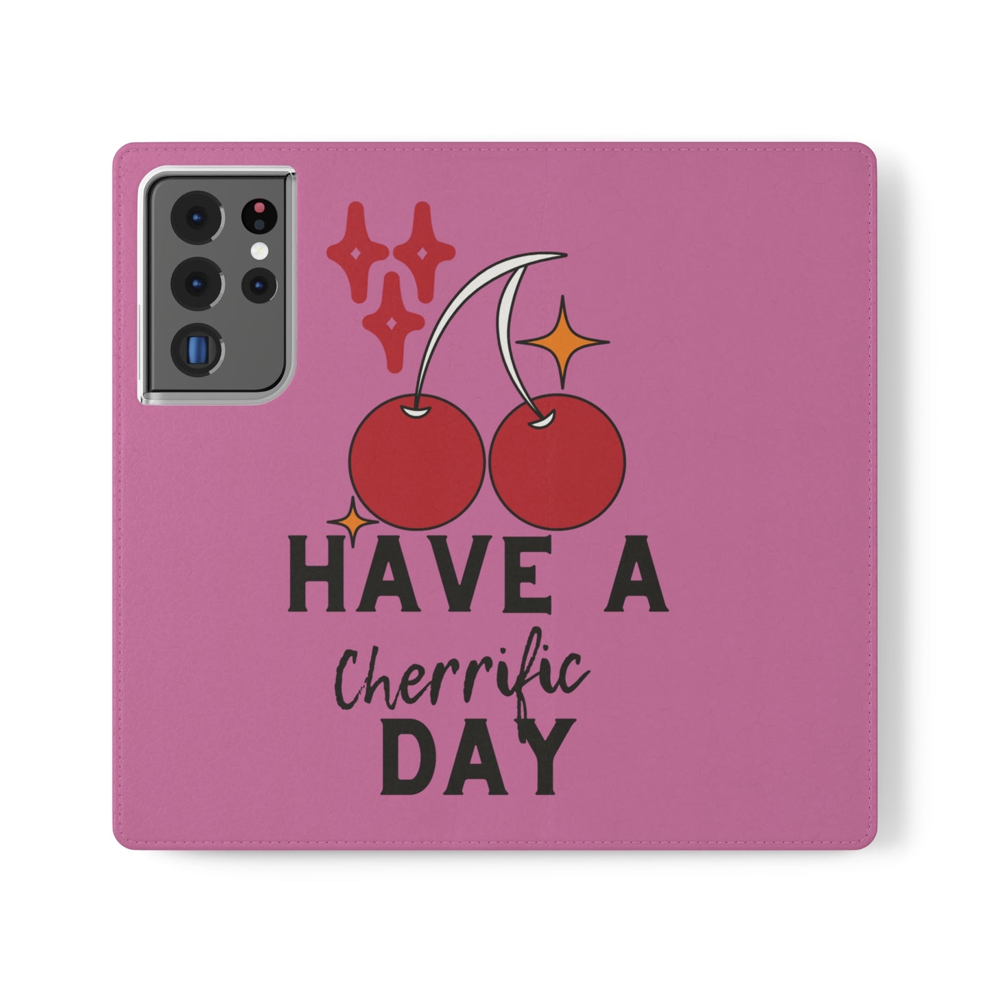 Have A Cherrific Day SmileandLaughTees Flip Phone Case