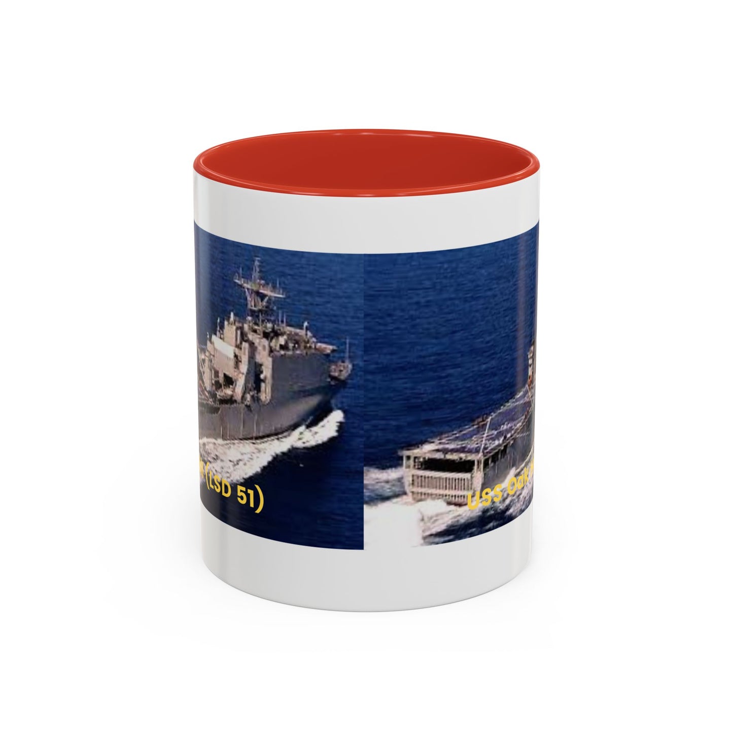 USS Oak Hill (LSD 51) Navy POD Smileandlaughtees Accent Coffee Mug (11, 15oz)