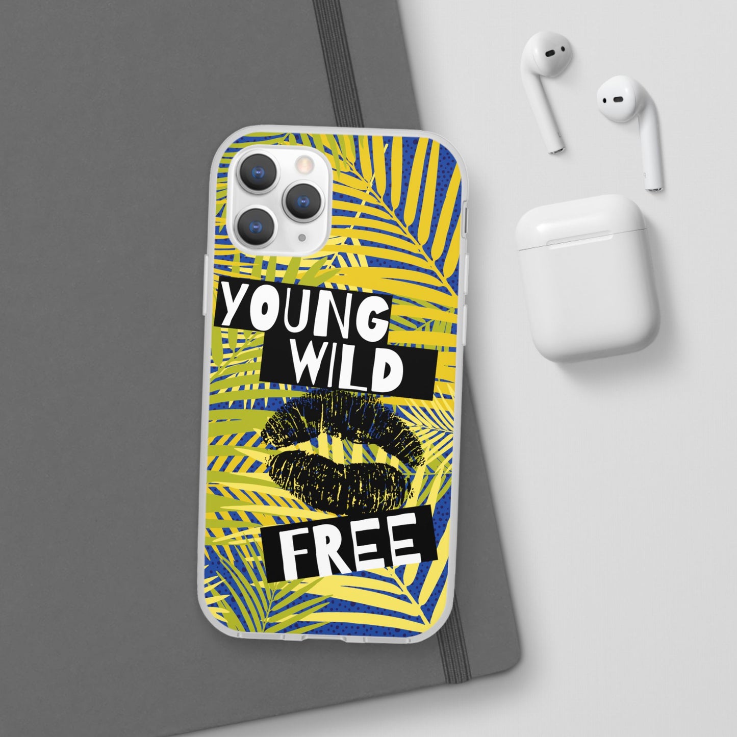 Young Wild Free SmileandLaughTees Flexi Phone Case