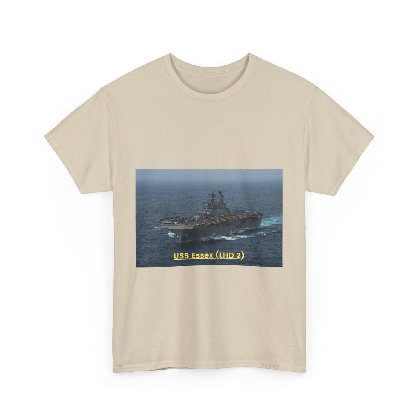 USS Essex (LHD 2) Navy POD Smileandlaughtees Unisex Heavy Cotton Tee T-Shirt