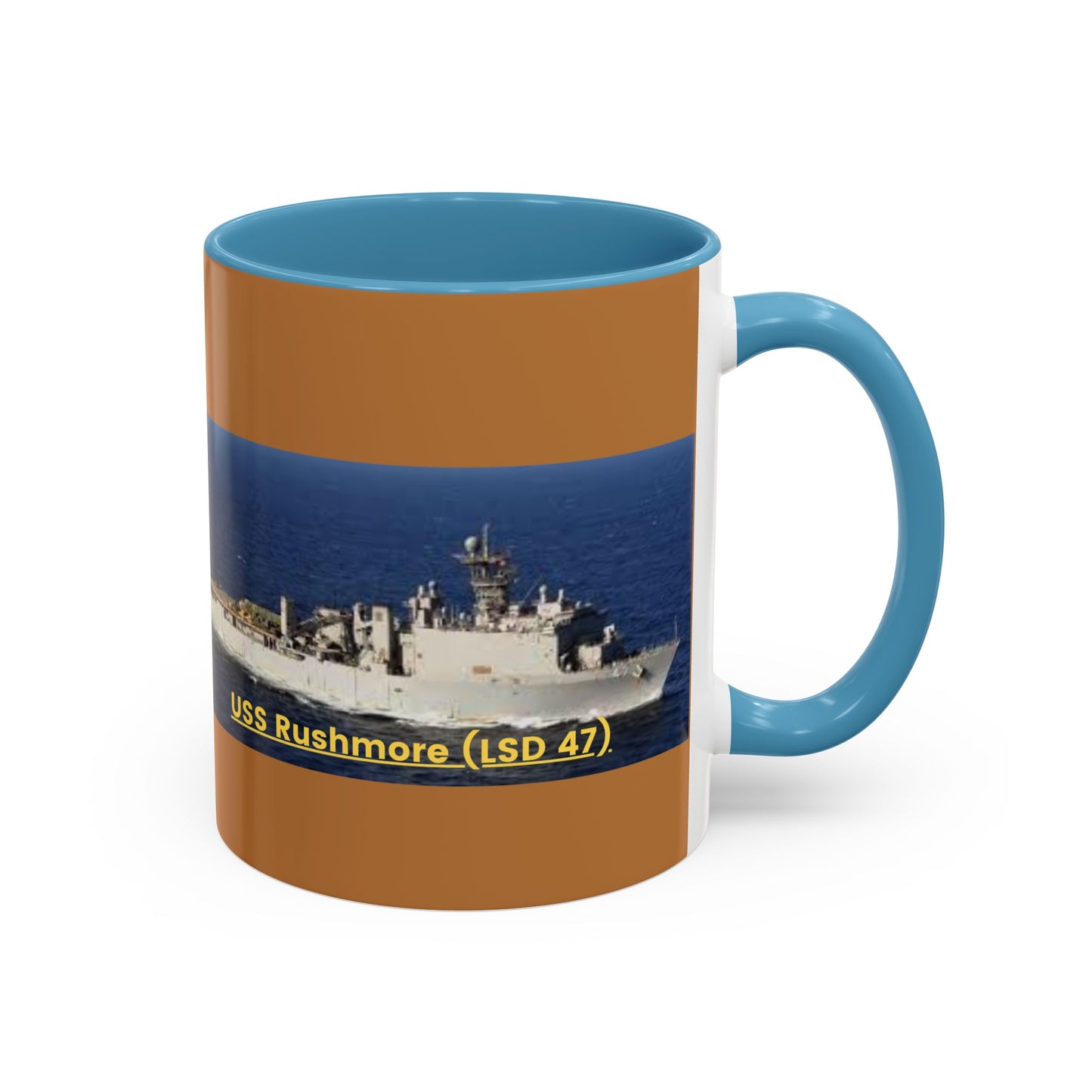 USS Rushmore (LSD 47) Navy POD Smileandlaughtees Accent Coffee Mug (11, 15oz)