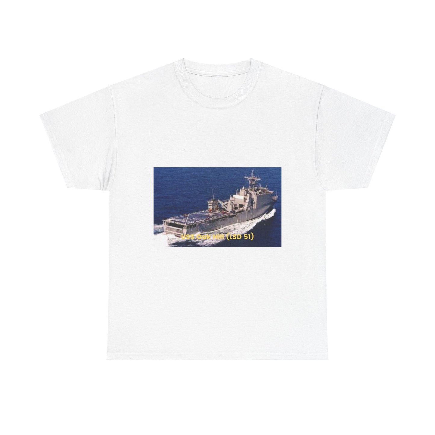 USS Oak Hill (LSD 51) Navy POD Smileandlaughtees Unisex Heavy Cotton Tee T-Shirt