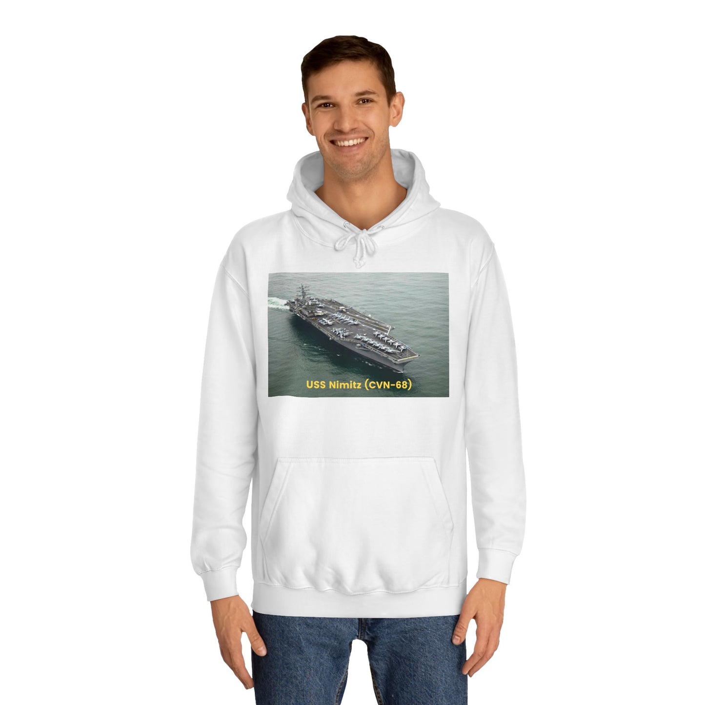 USS Nimitz (CVN-68) Navy POD Smileandlaughtees Unisex College Hoodie