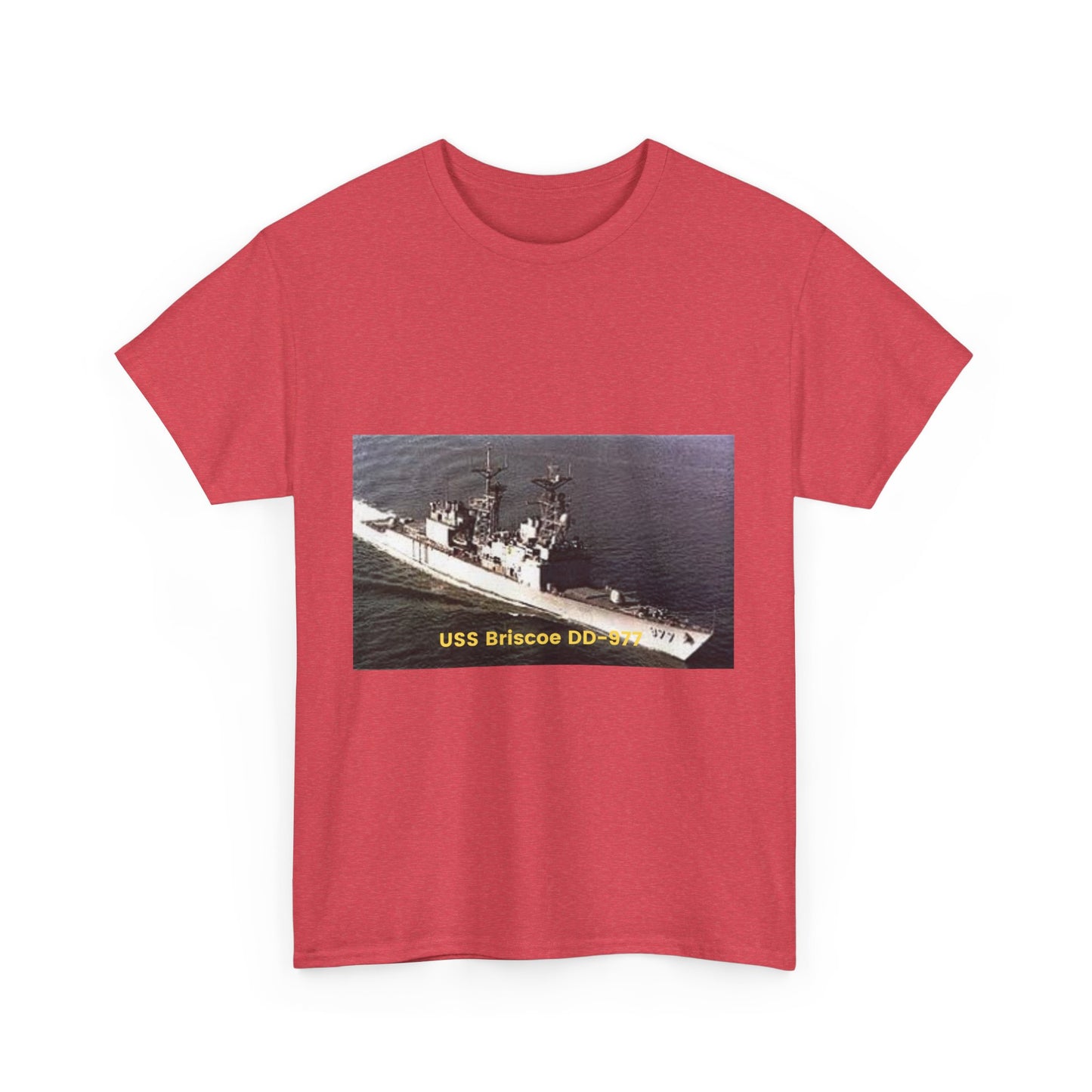 USS Briscoe DD-977 Navy POD Smileandlaughtees Unisex Heavy Cotton Tee T-Shirt