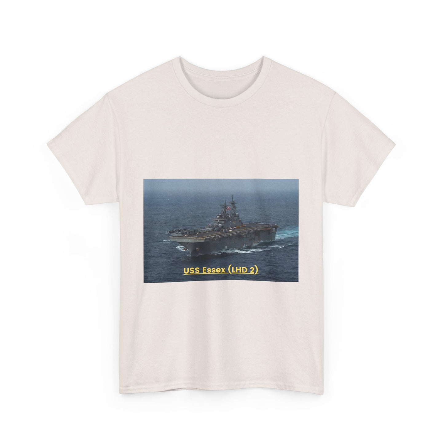 USS Essex (LHD 2) Navy POD Smileandlaughtees Unisex Heavy Cotton Tee T-Shirt