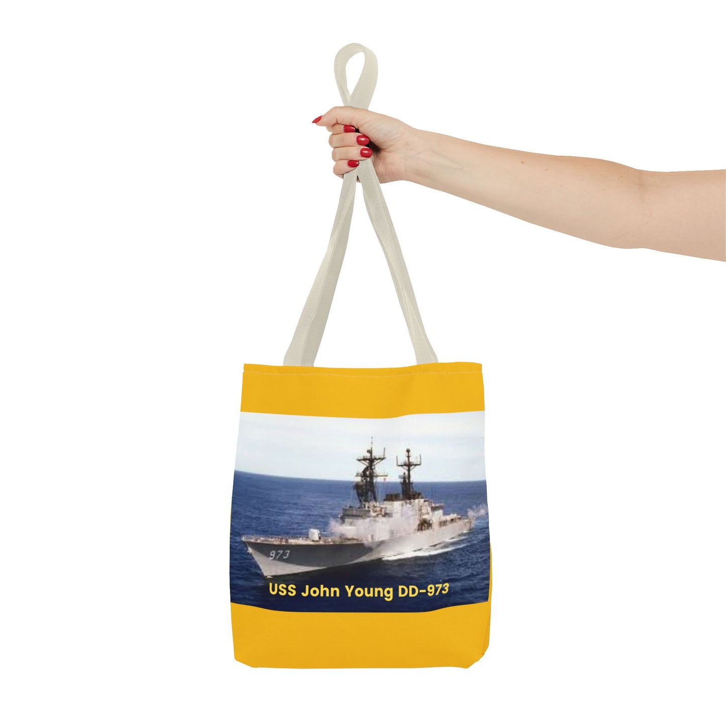 USS John Young DD-973 Navy POD Smileandlaughtees Tote Bag (AOP)