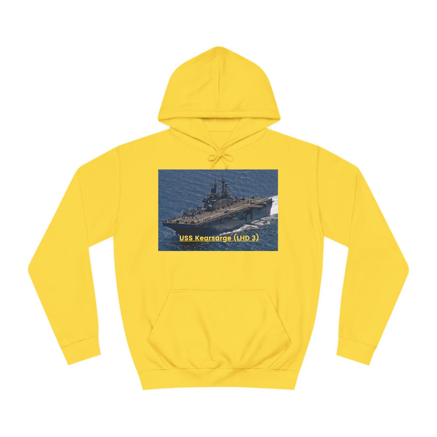 USS Kearsarge (LHD 3) Navy POD Smileandlaughtees Unisex College Hoodie