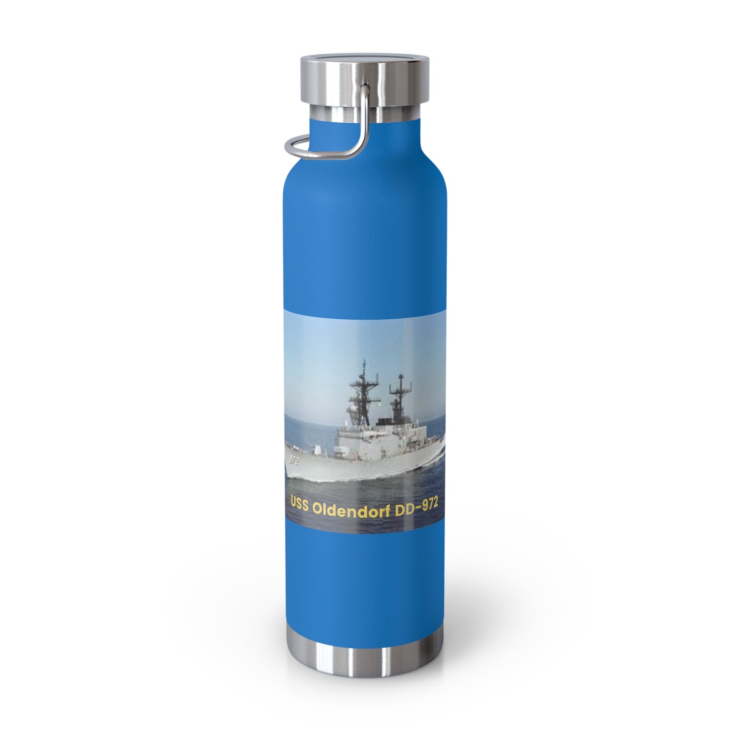 USS John Young DD-973 Navy POD Smileandlaughtees Copper Vacuum Insulated Bottle, 22oz