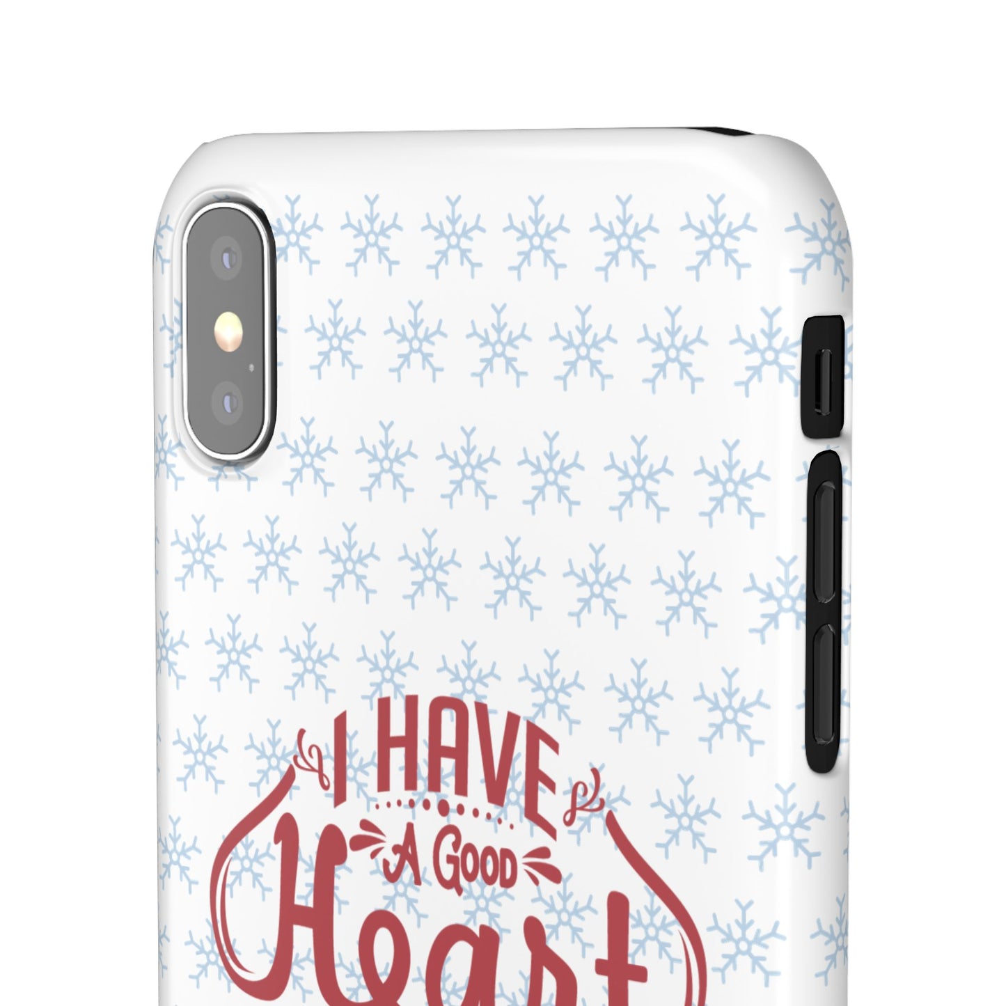 I’ve Got A Good Heart But This Mouth SmileandLaughTees Snap Phone Case