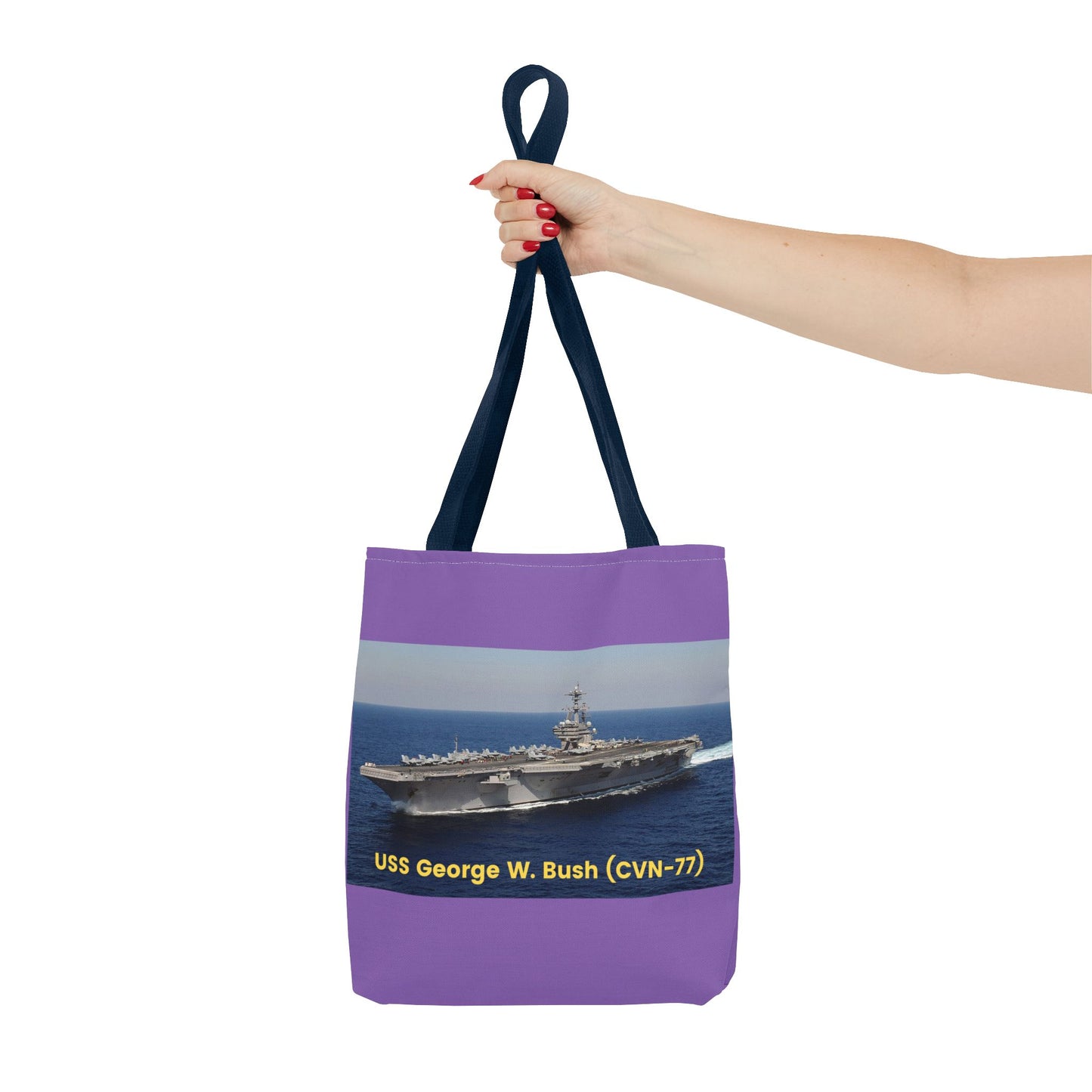 USS George W. Bush (CVN-77) Navy POD SmileandlaughteesTote Bag (AOP)