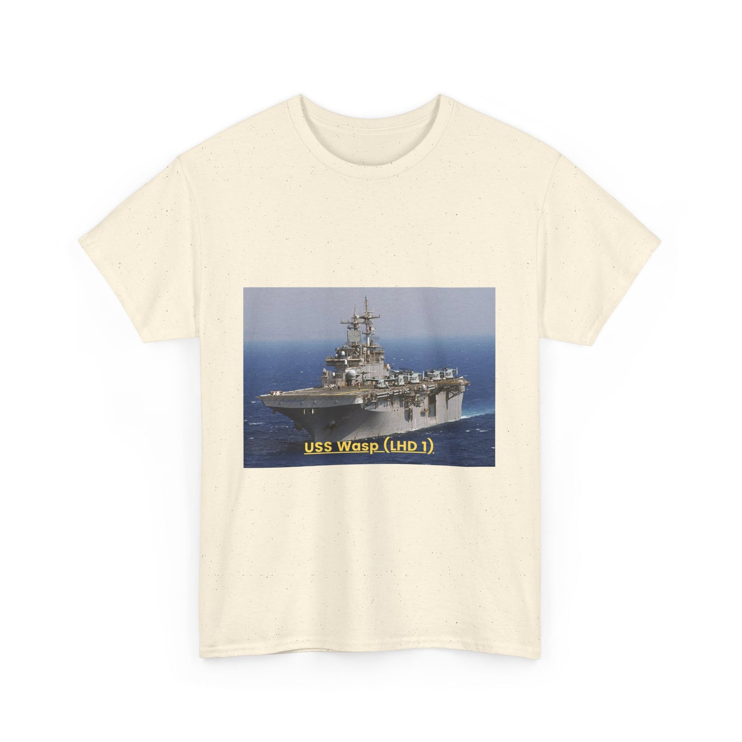 USS Wasp (LHD 1) Navy POD Smileandlaughtees Unisex Heavy Cotton Tee T-Shirt