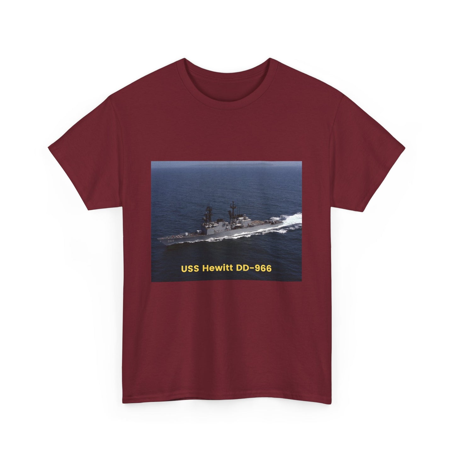 USS Hewitt DD-966 Navy POD Smileandlaughtees Unisex Heavy Cotton Tee T-Shirt