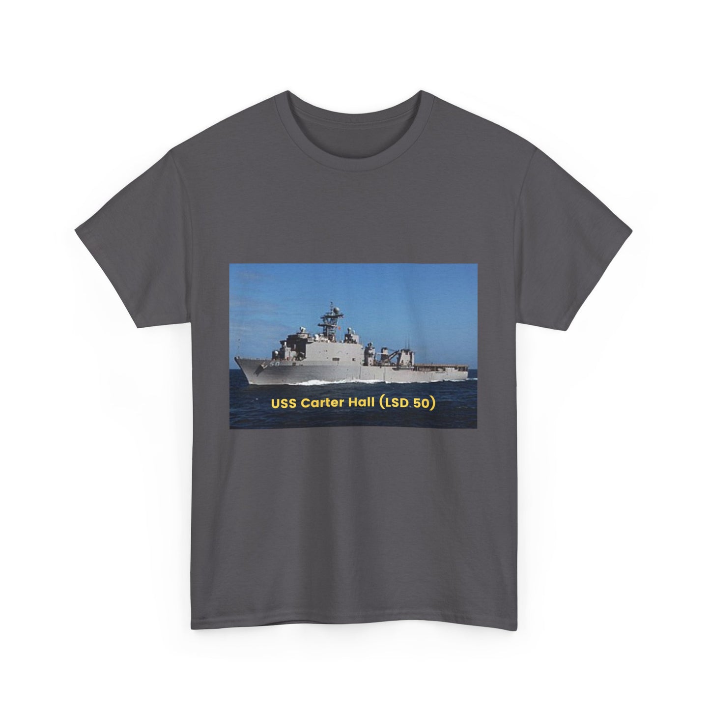 USS Carter Hall (LSD 50) Navy POD Smileandlaughtees Unisex Heavy Cotton Tee T-Shirt