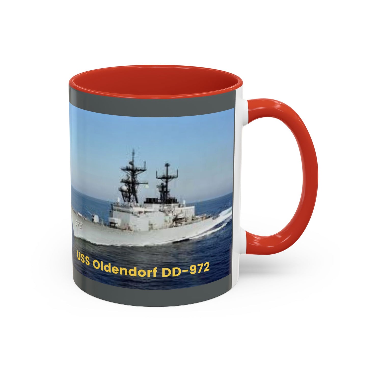 USS Oldendorf DD-972 Navy POD Smileandlaughtees Accent Coffee Mug (11, 15oz)