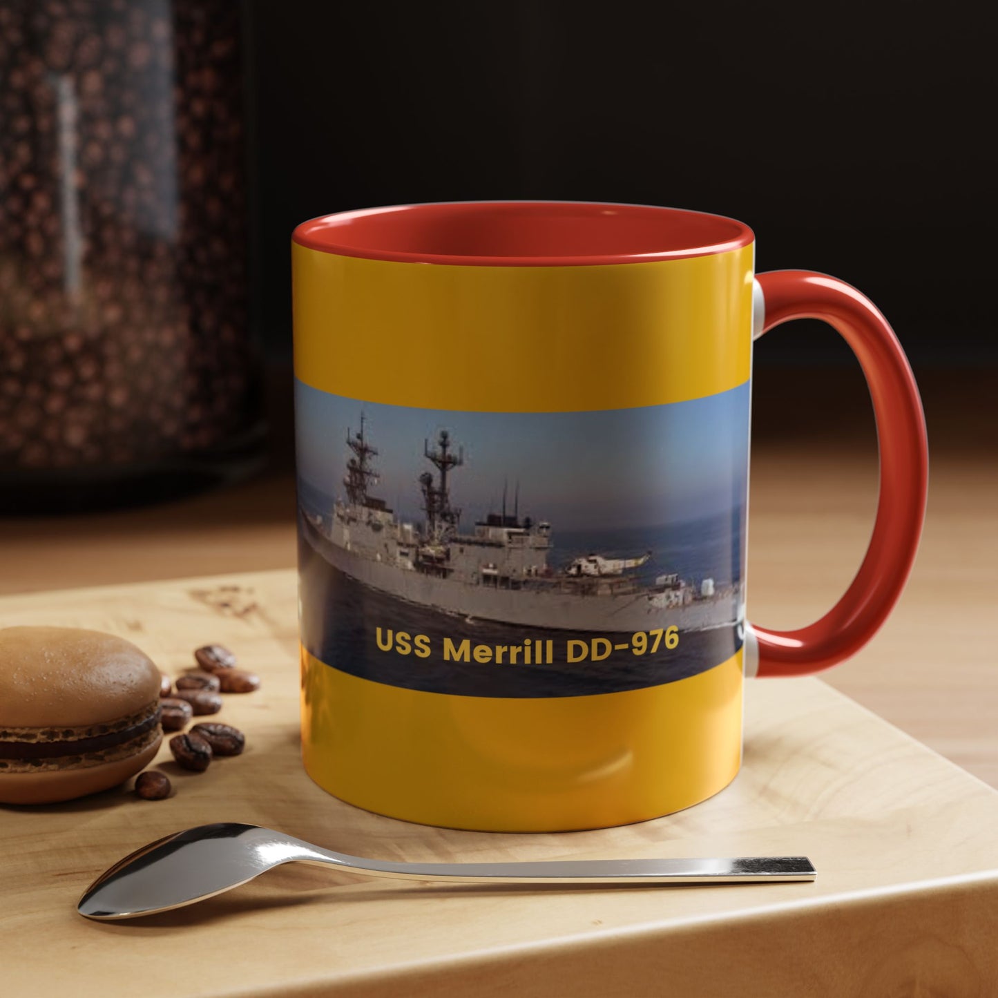 USS Merrill DD-976 Navy POD Smileandlaughtees Accent Coffee Mug (11, 15oz)