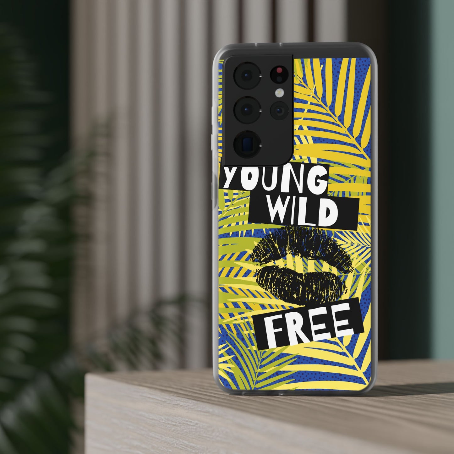 Young Wild Free SmileandLaughTees Flexi Phone Case