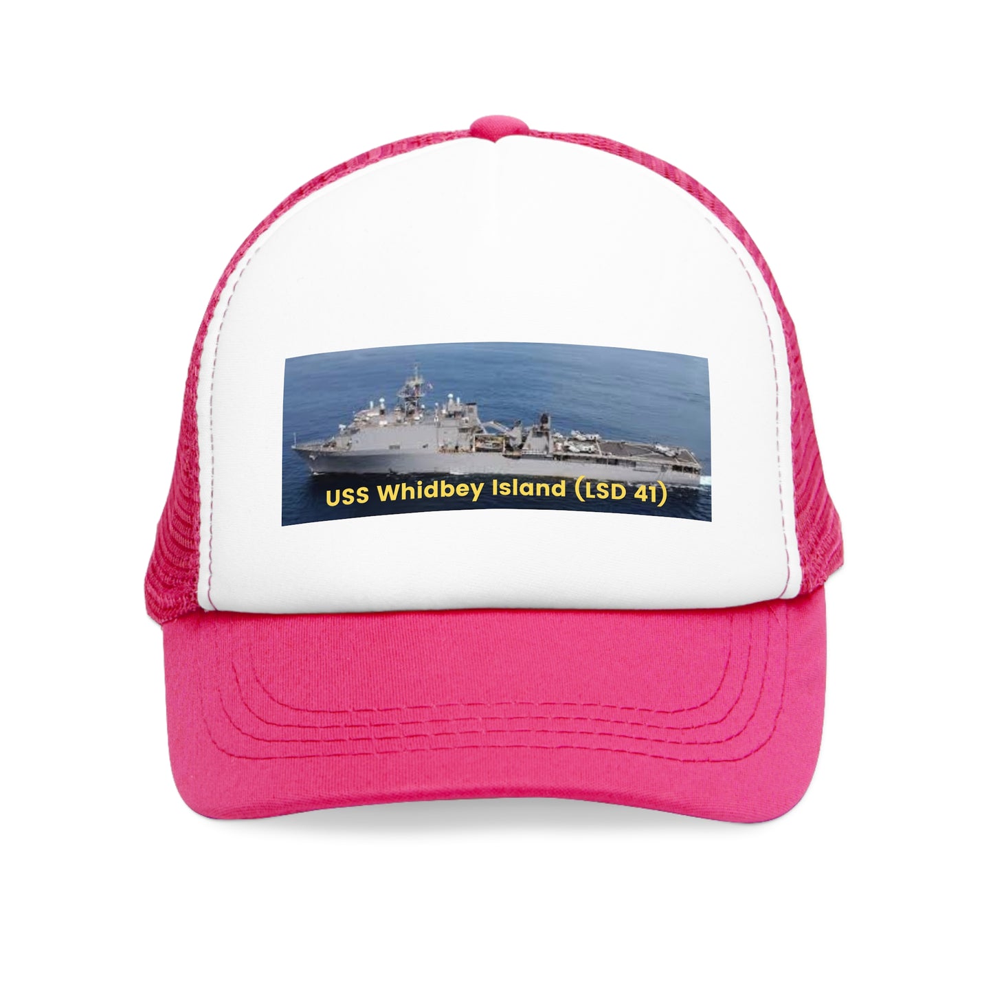 USS Whidbey Island (LSD 41) Navy POD Smileandlaughtees Mesh Cap