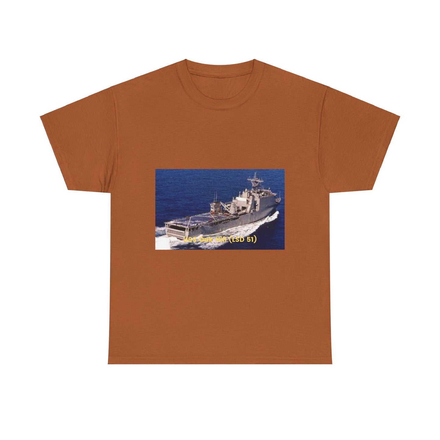 USS Oak Hill (LSD 51) Navy POD Smileandlaughtees Unisex Heavy Cotton Tee T-Shirt