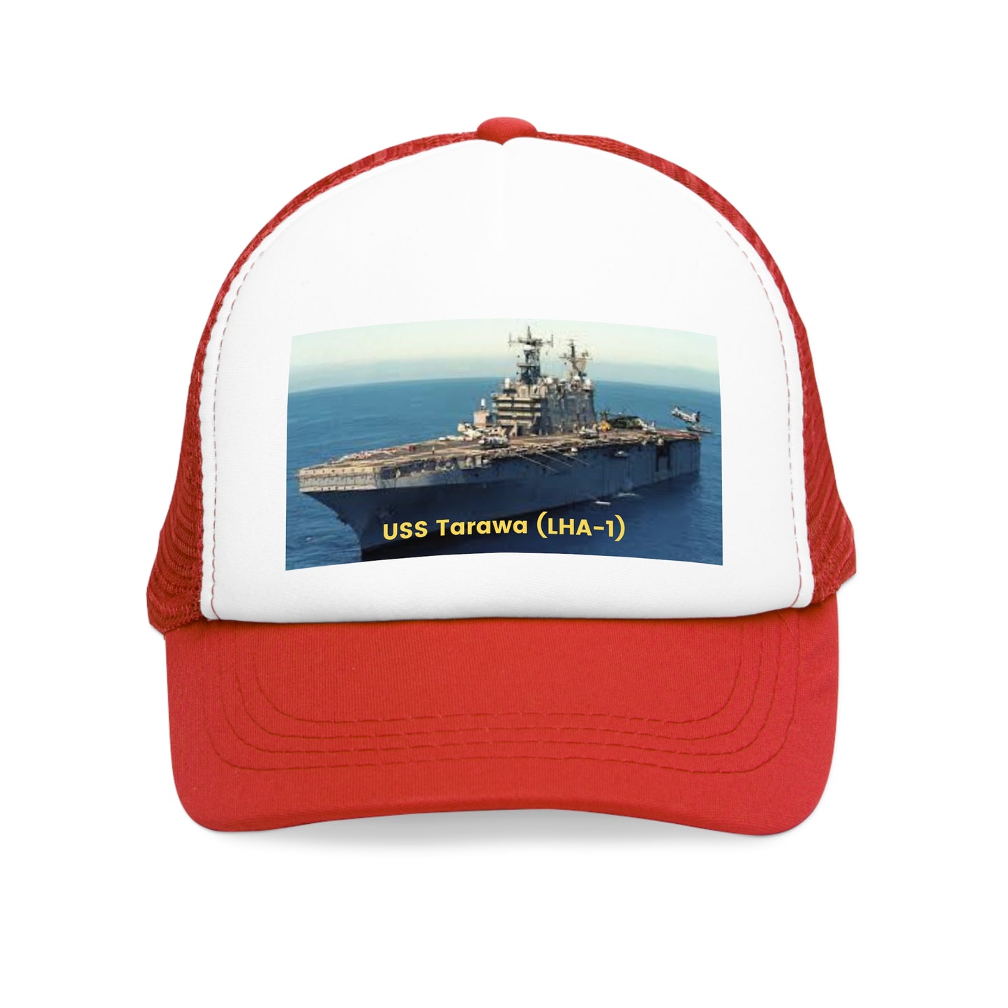 USS Tarawa (LHA-1) Navy POD Smileandlaughtees Mesh Cap