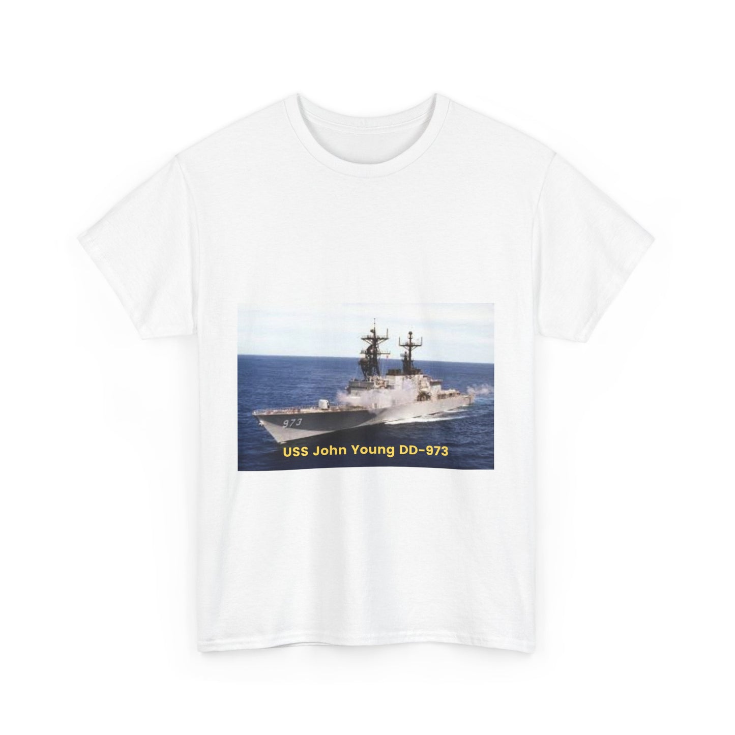 USS John Young DD-973 Navy POD Smileandlaughtees Unisex Heavy Cotton Tee T-Shirt