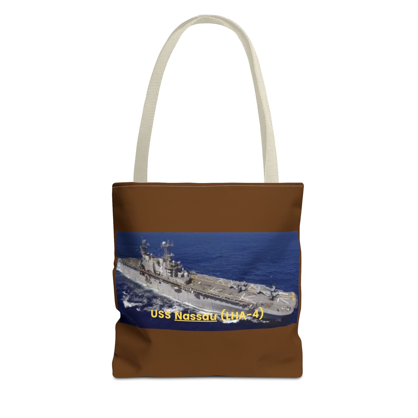 USS Nassau (LHA-4) Navy POD Smileandlaughtees Tote Bag (AOP)