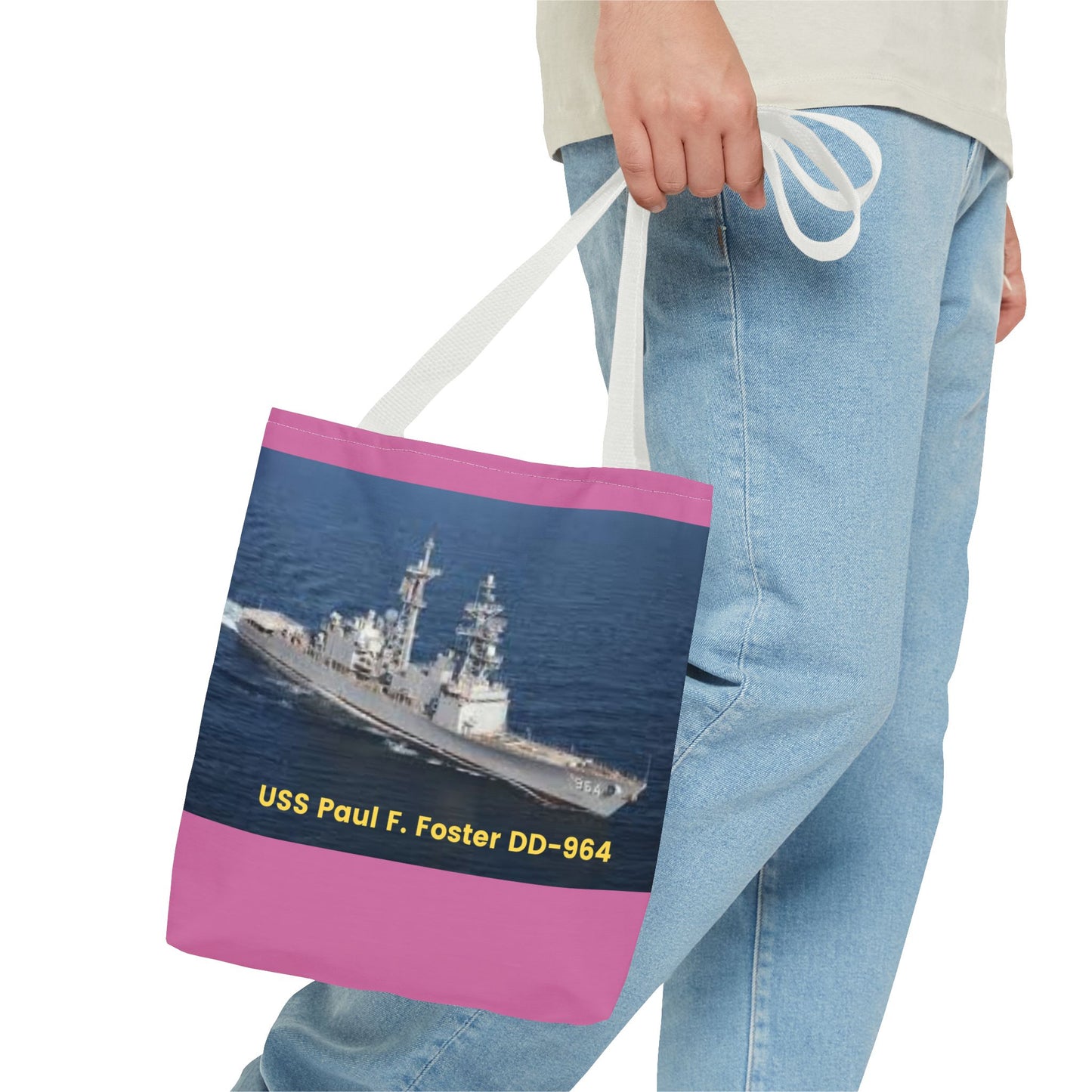 USS Paul F. Foster DD-964 Navy POD Smileandlaughtees Tote Bag (AOP)