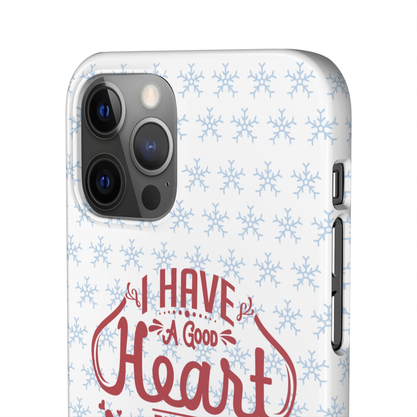 I’ve Got A Good Heart But This Mouth SmileandLaughTees Snap Phone Case