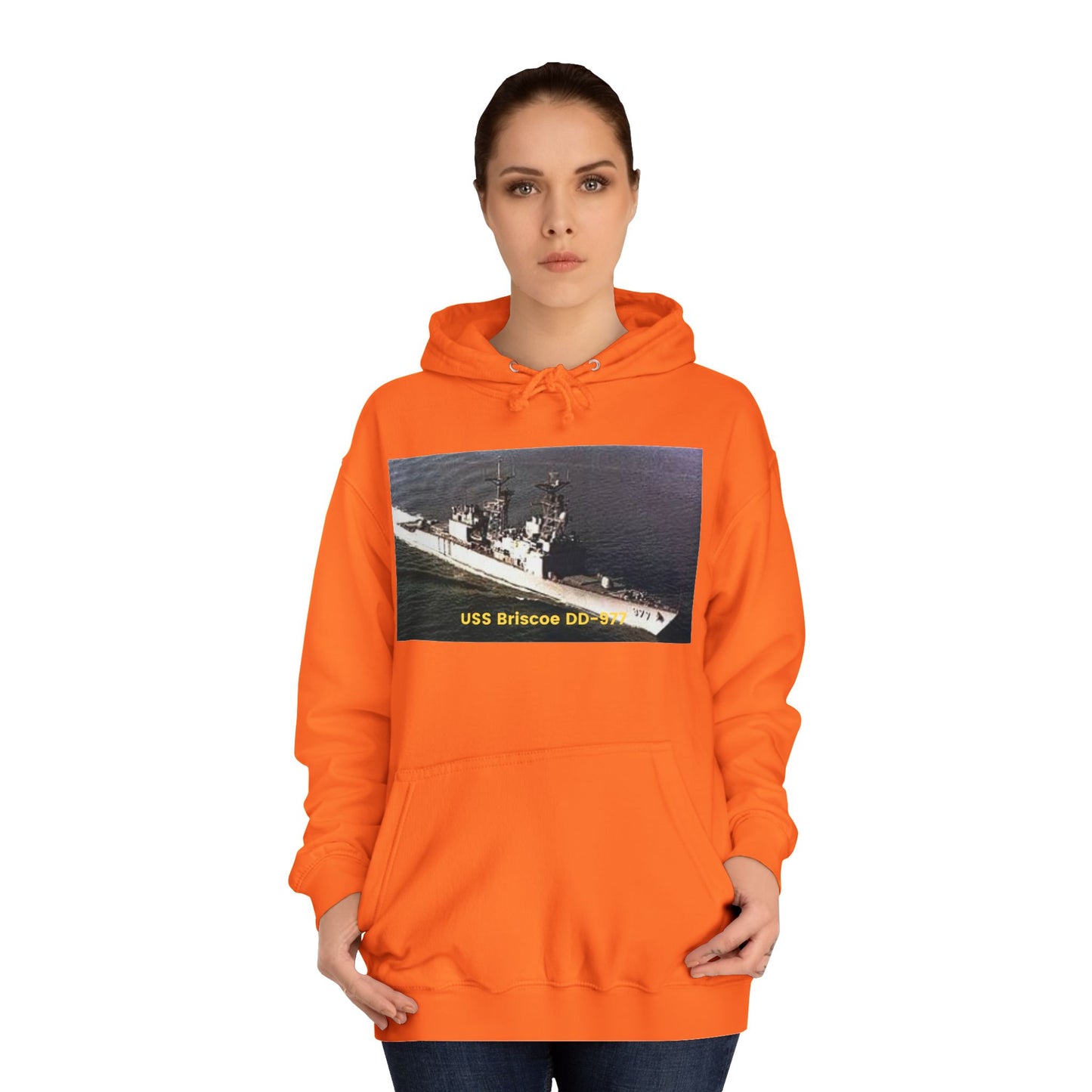 USS Briscoe DD-977 Navy POD SmileandlaughteesUnisex College Hoodie