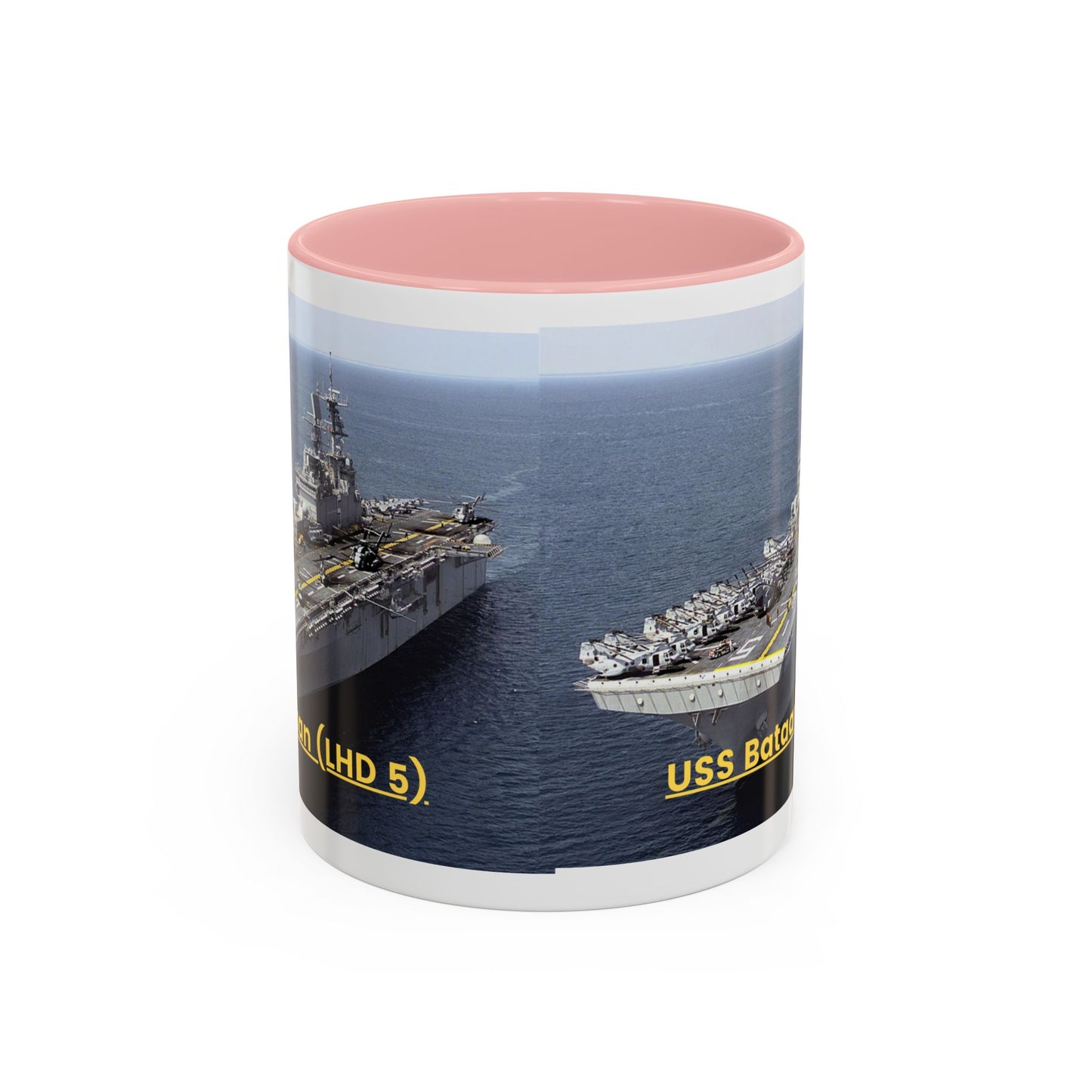 USS Bataan (LHD 5) Navy POD Smileandlaughtees Accent Coffee Mug (11, 15oz)