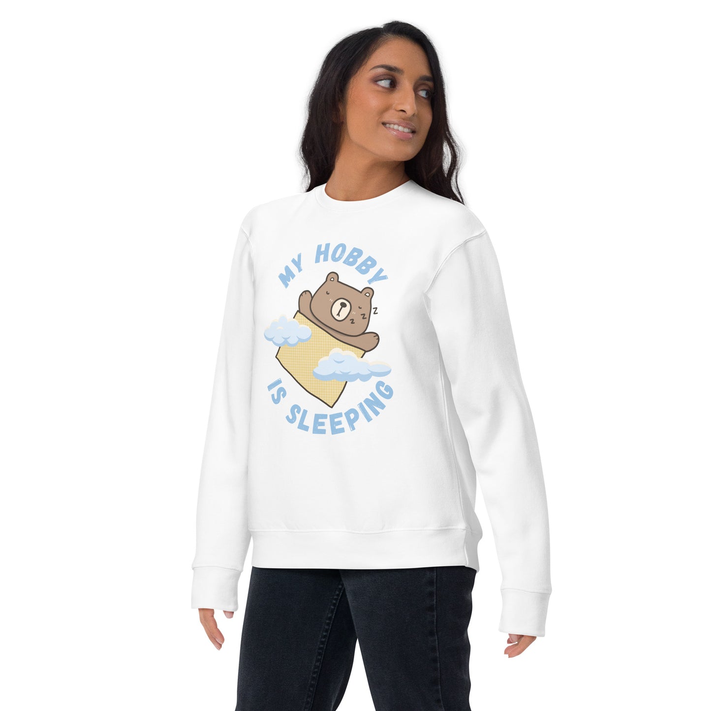 My Hobby is Sleeping SmileandLaughTees Unisex Premium Sweatshirt